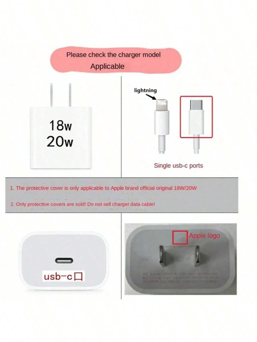 5pcs/Set Printed Butterfly & Sunflower Design TPU Charging Cable