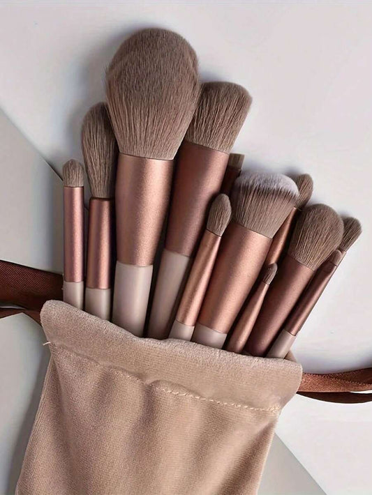 13pcs Professional Makeup Brush Set, Suitable For Foundation