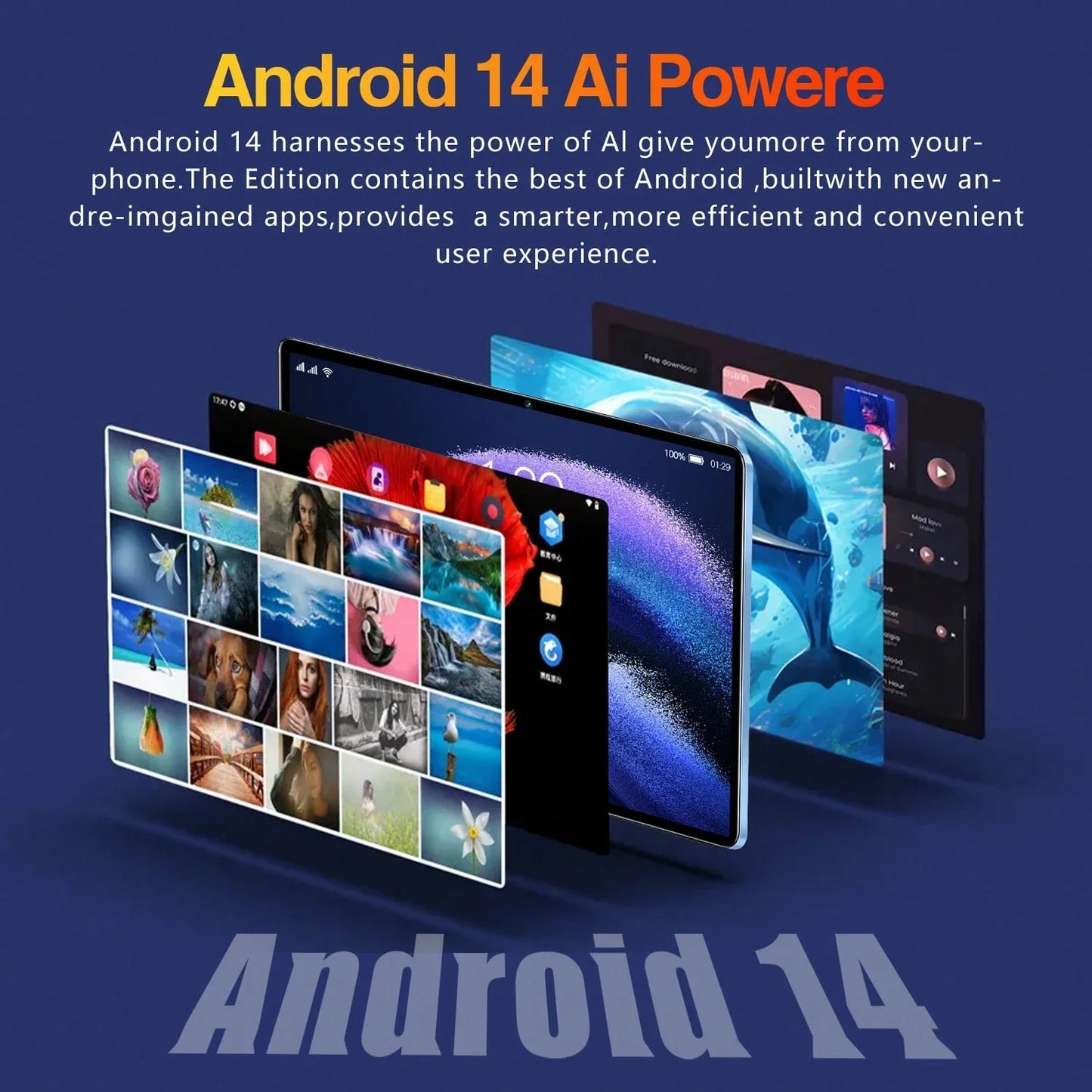 Qetupa 10.1-Inch Android 14 Tablet