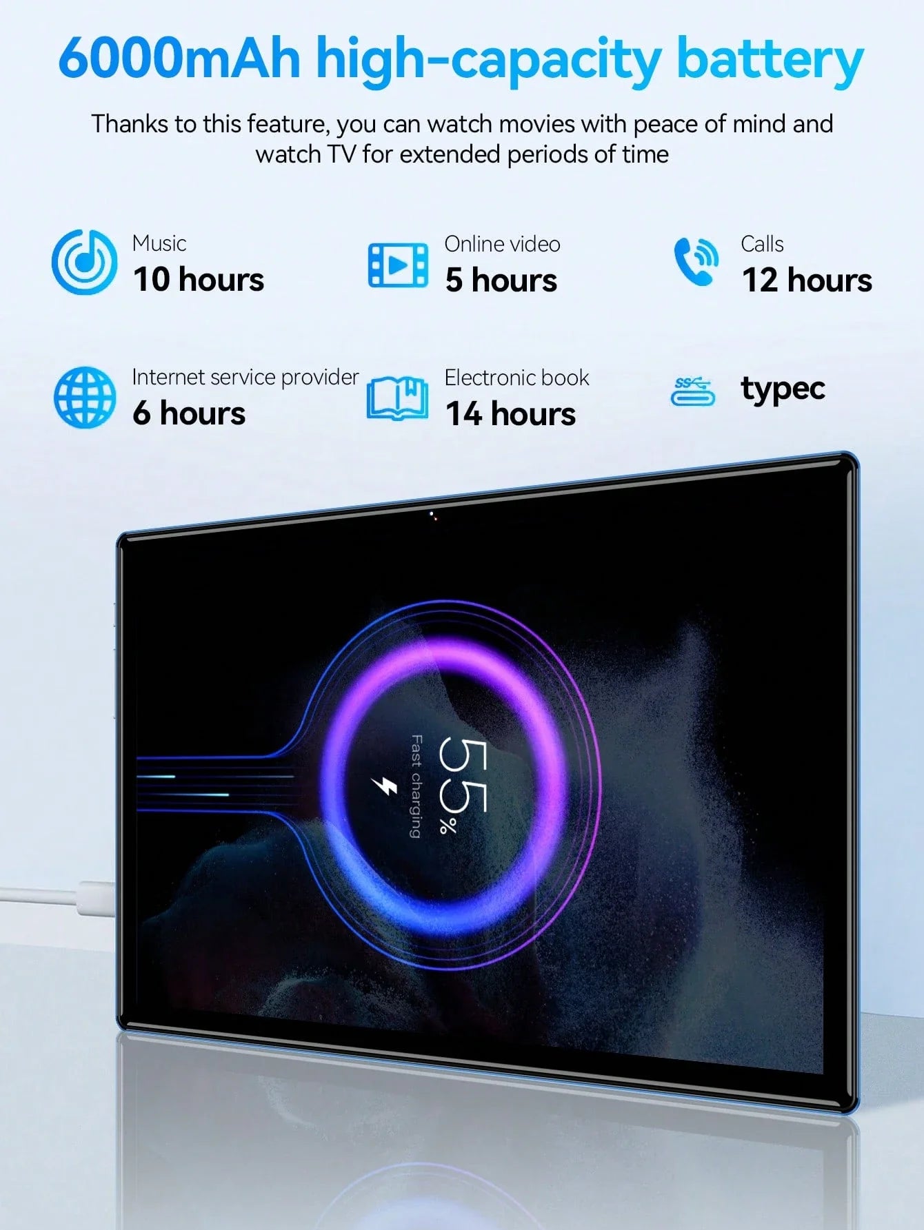 Qetupa 10.1-Inch Android 14 Tablet