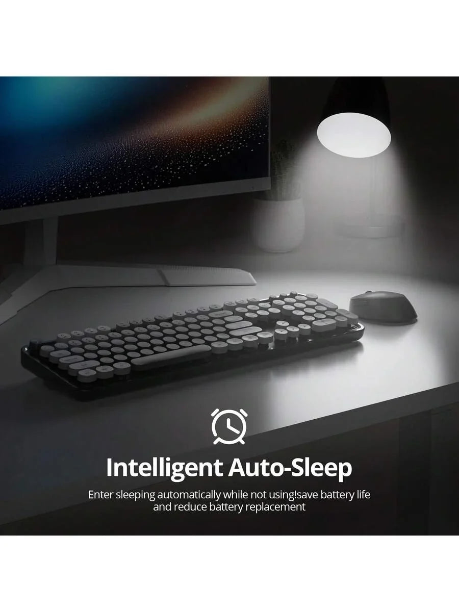 Wireless Keyboard And Mouse Set, Cute Keyboard And Mouse Combo