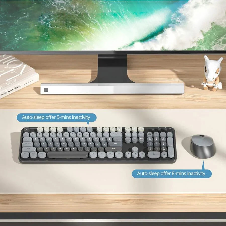 Wireless Keyboard And Mouse Set, Cute Keyboard And Mouse Combo