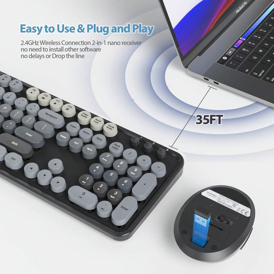 Wireless Keyboard And Mouse Set