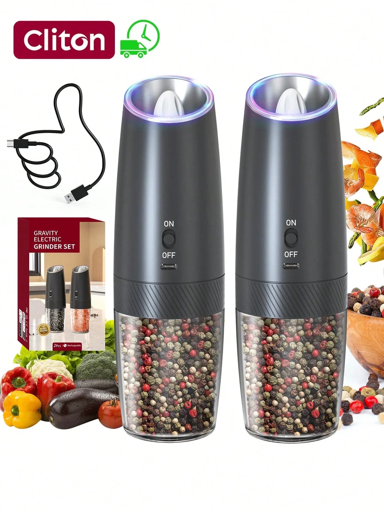CLITON Gravity Electric Grinder Set