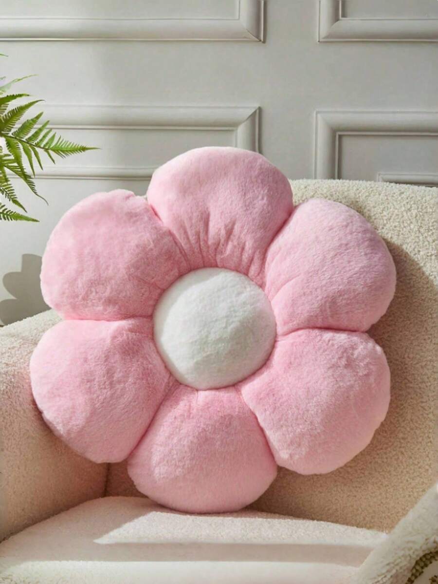 1pc Floral Decorative Throw Pillow, Cute & Soft Flower Plush Pillow