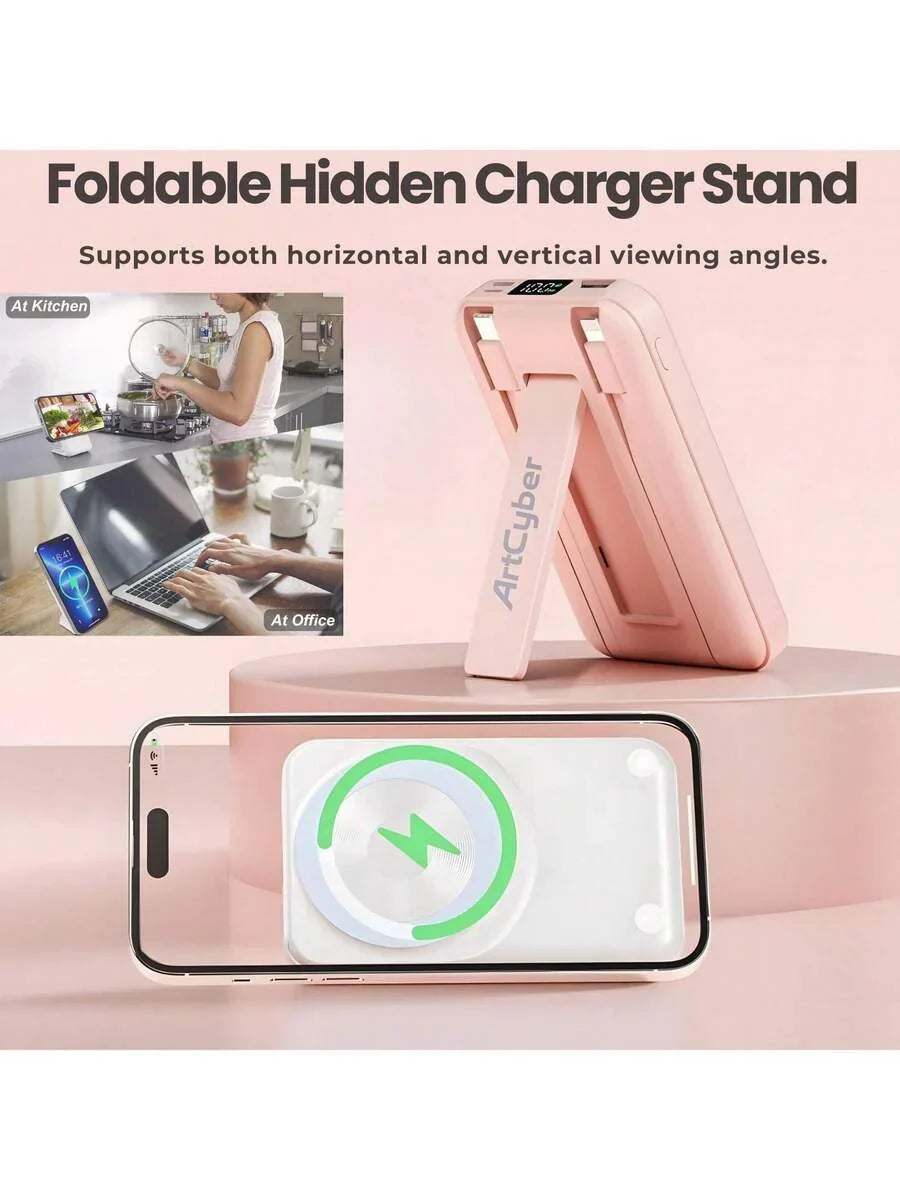 Latest Wireless Magnetic Battery Pack, 10000mAh Magnetic Power Bank