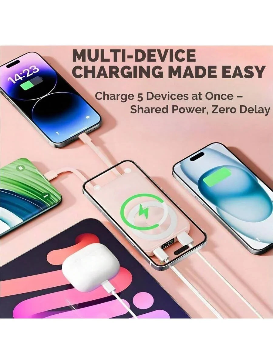 Latest Wireless Magnetic Battery Pack, 10000mAh Magnetic Power Bank