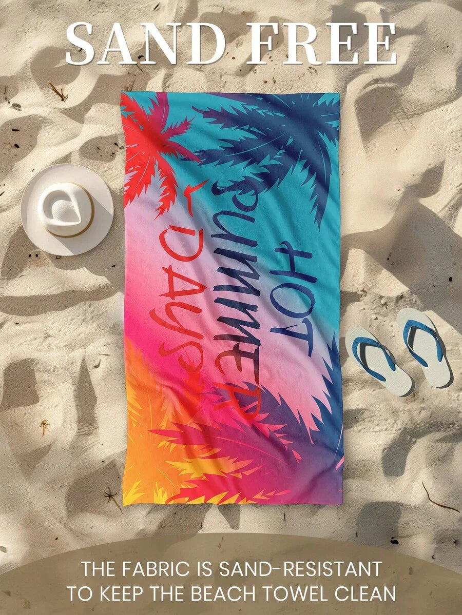 Printed Beach Towel, Summer Fruit Pattern Swimwear