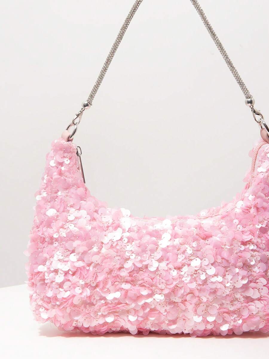 Random Pattern Shoulder Bag, Sequin Bag
