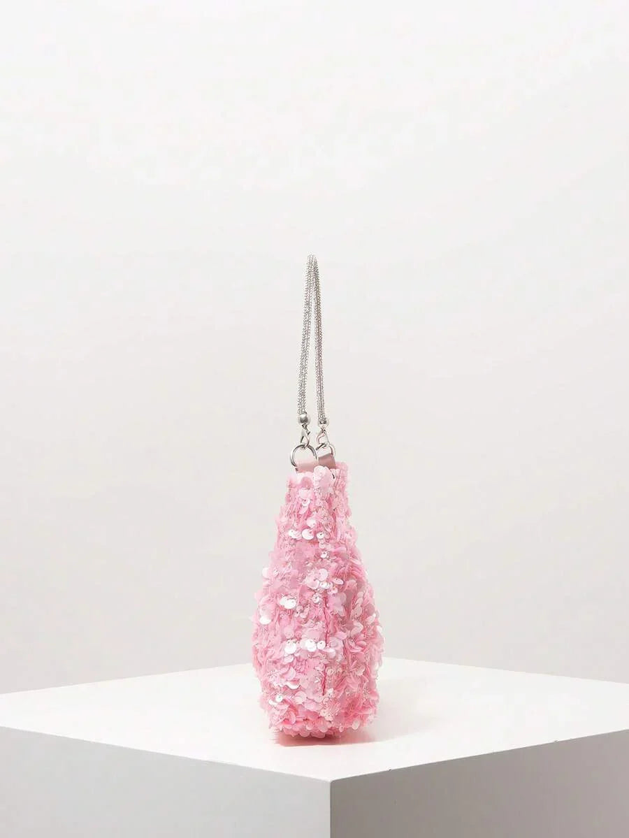Random Pattern Shoulder Bag, Sequin Bag