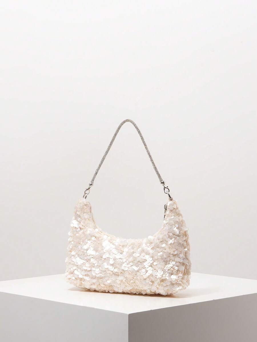 Random Pattern Shoulder Bag, Sequin Bag