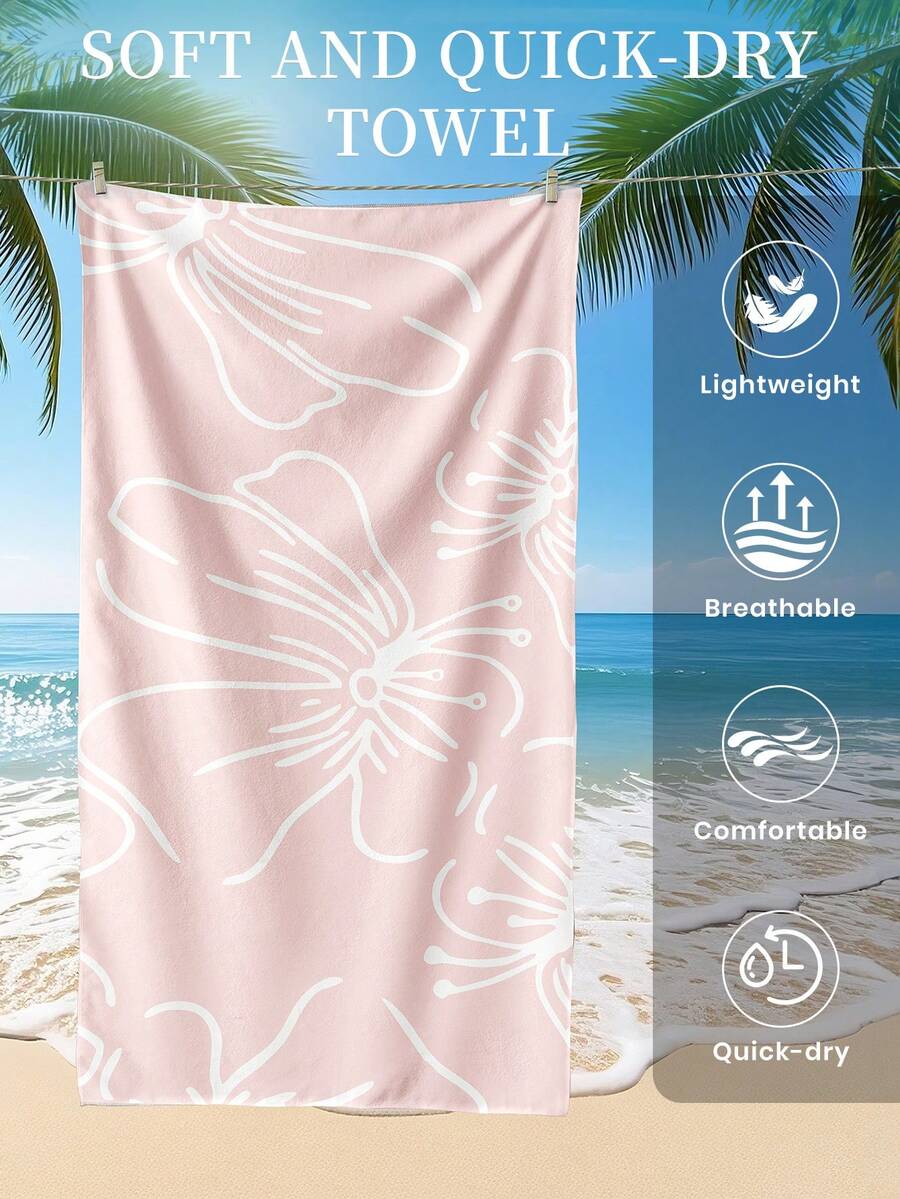 Printed Beach Towel, Summer Fruit Pattern Swimwear