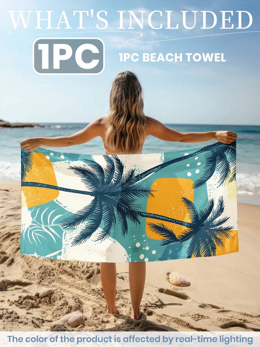 Printed Beach Towel, Summer Fruit Pattern Swimwear