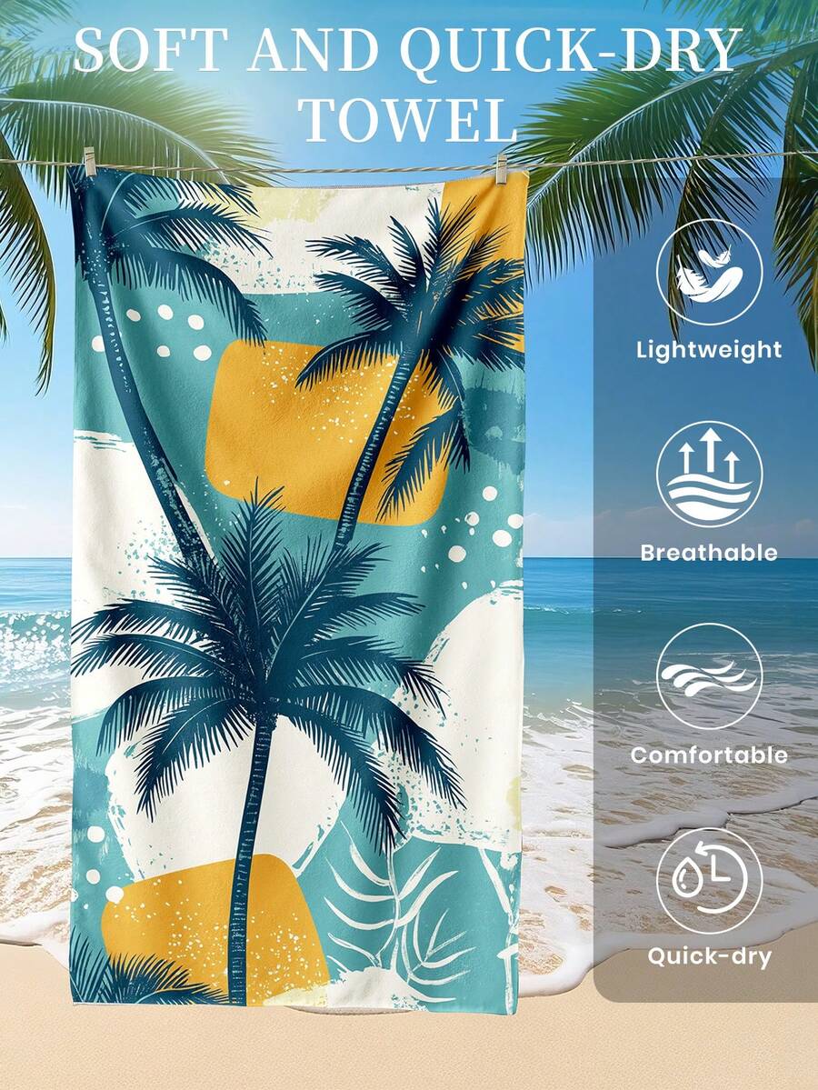 Printed Beach Towel, Summer Fruit Pattern Swimwear