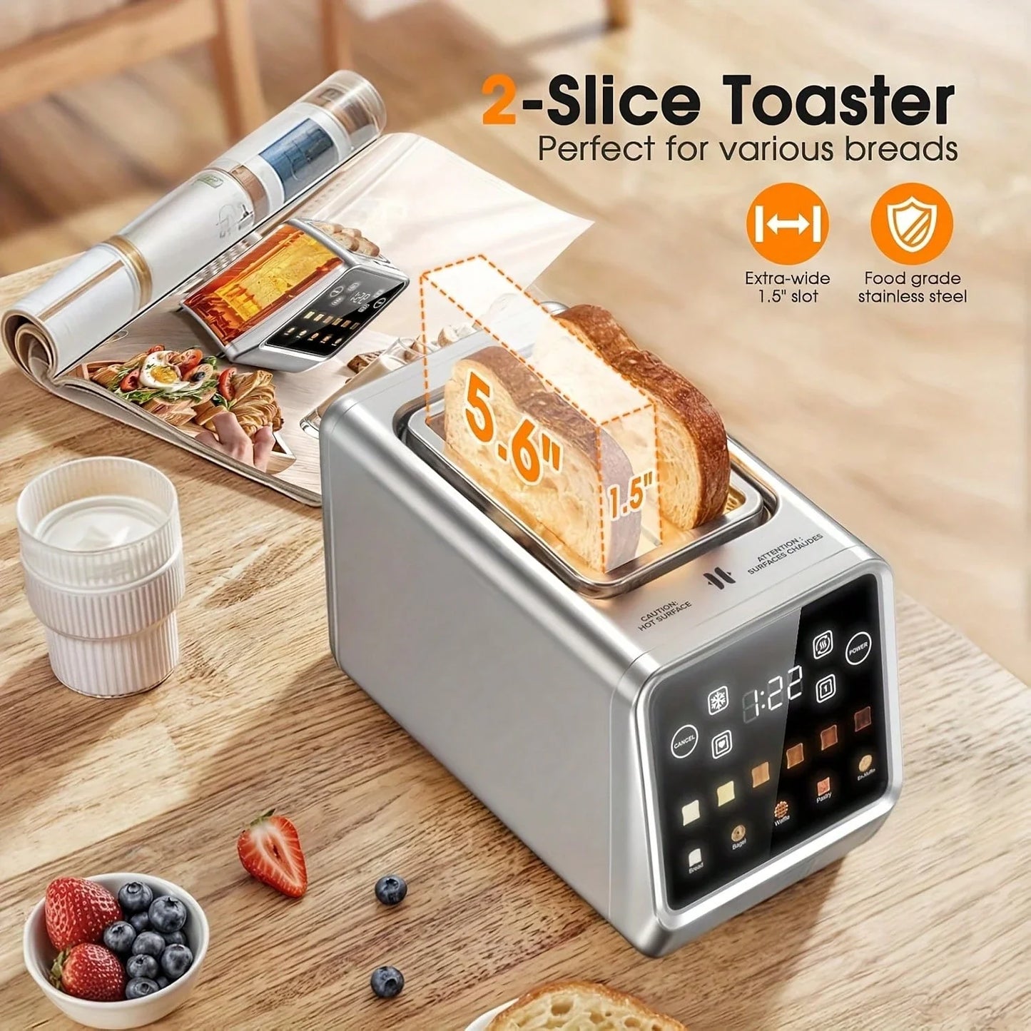 Touch Screen 2-Slice Toaster
