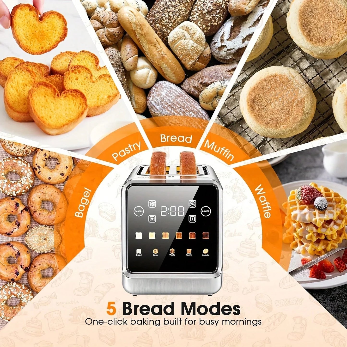 Touch Screen 2-Slice Toaster
