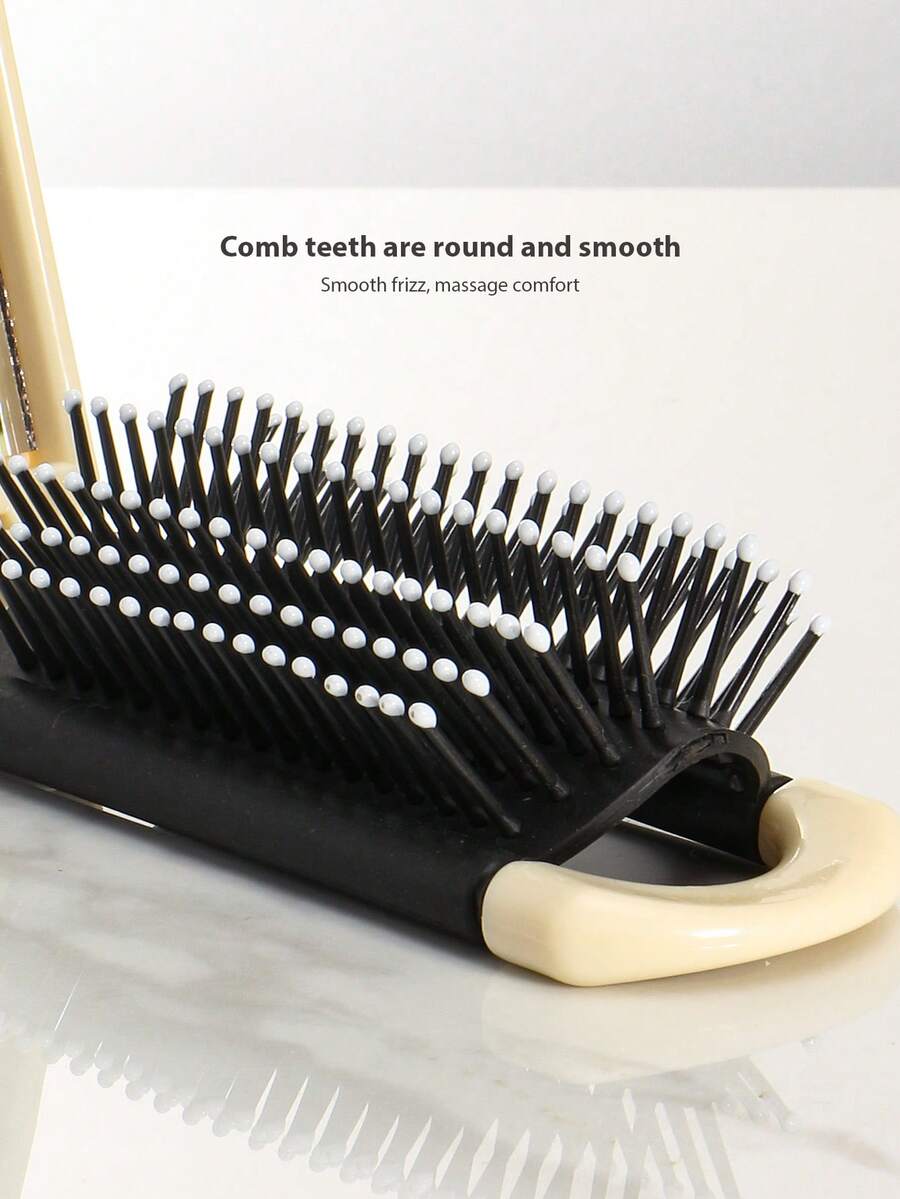 X Milania 1pc Foldable Comb - Cream Color