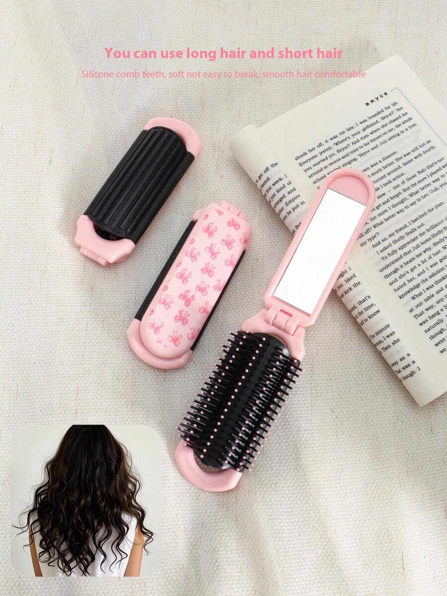 X Milania 1pc Foldable Comb - Cream Color