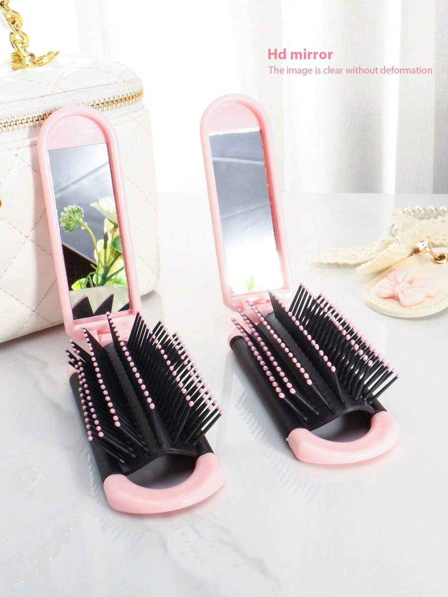 X Milania 1pc Foldable Comb - Cream Color