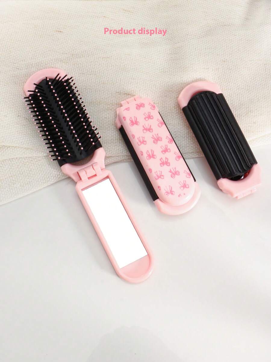X Milania 1pc Foldable Comb - Cream Color