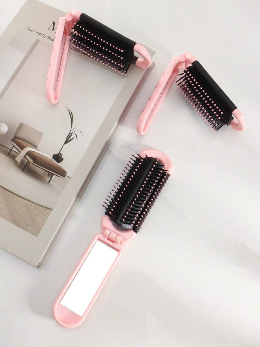 X Milania 1pc Foldable Comb - Cream Color
