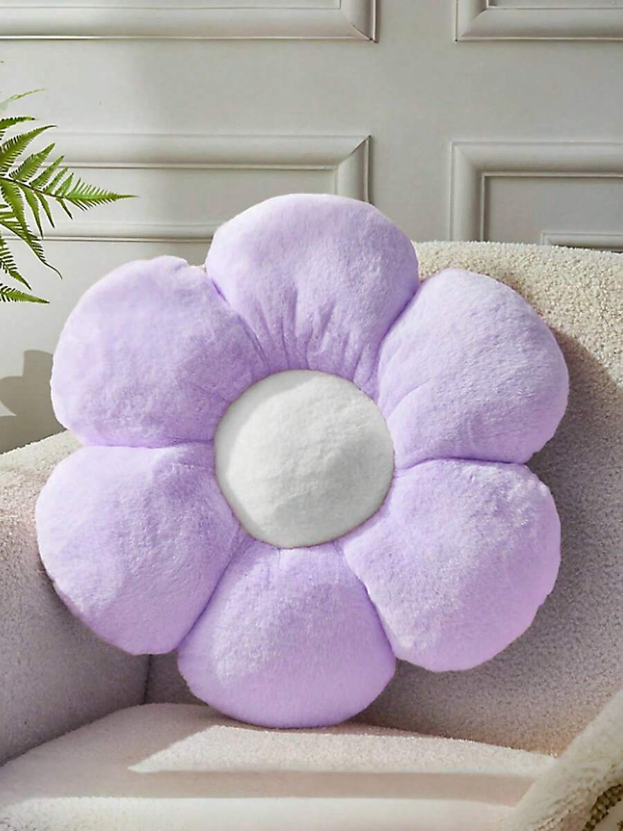 1pc Floral Decorative Throw Pillow, Cute & Soft Flower Plush Pillow