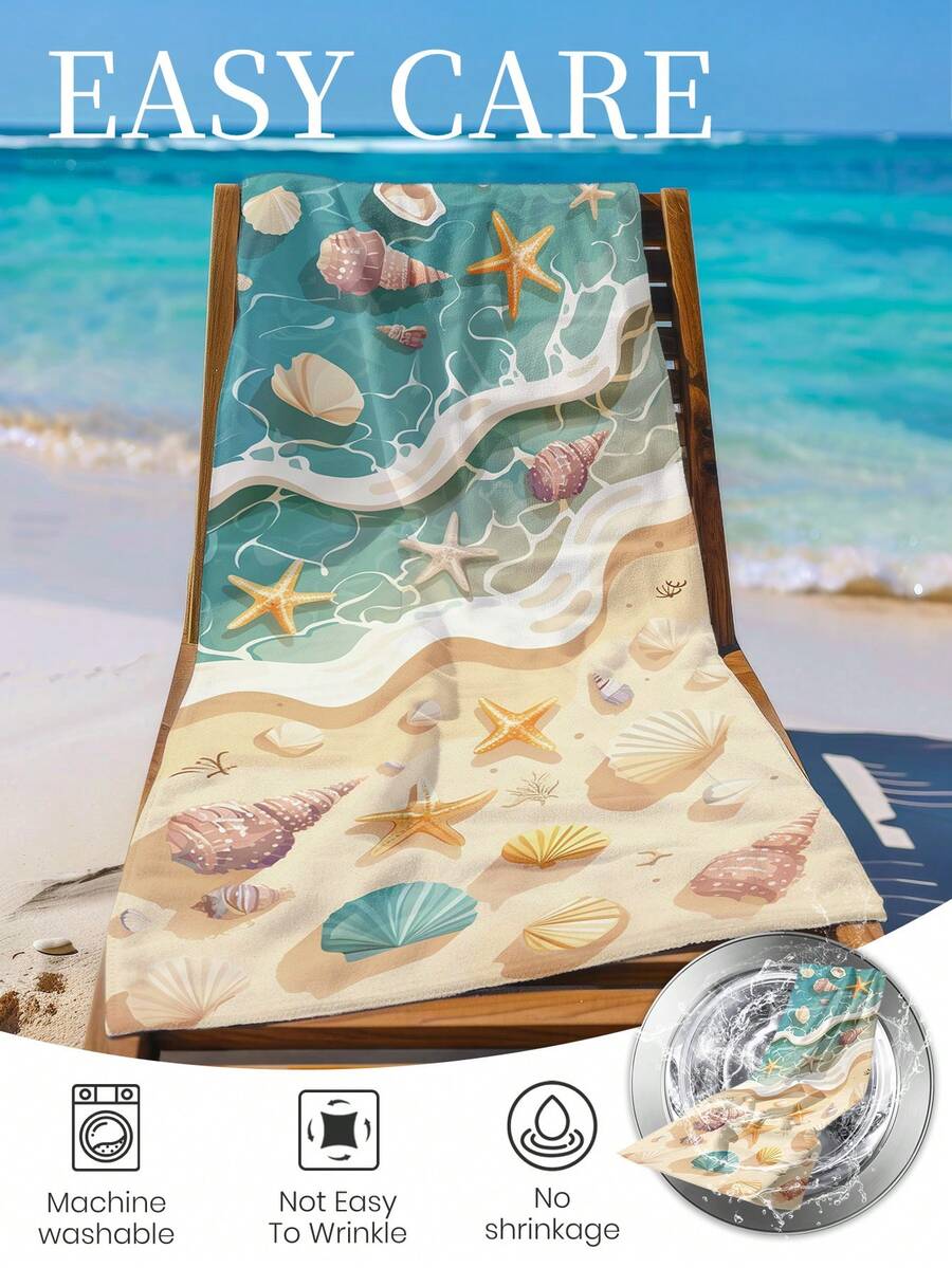 Printed Beach Towel, Flamingo Pattern Swimwear