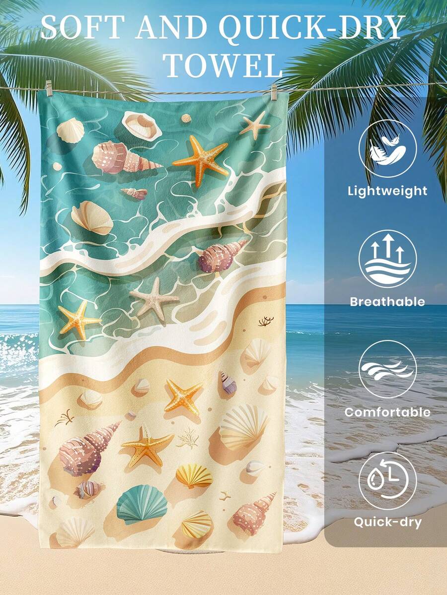 Printed Beach Towel, Flamingo Pattern Swimwear