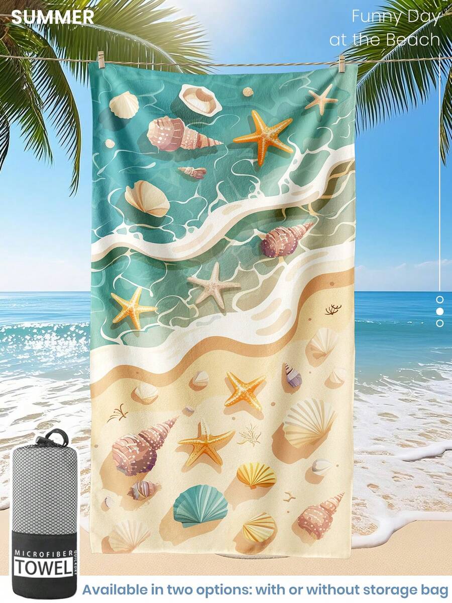 Printed Beach Towel, Flamingo Pattern Swimwear