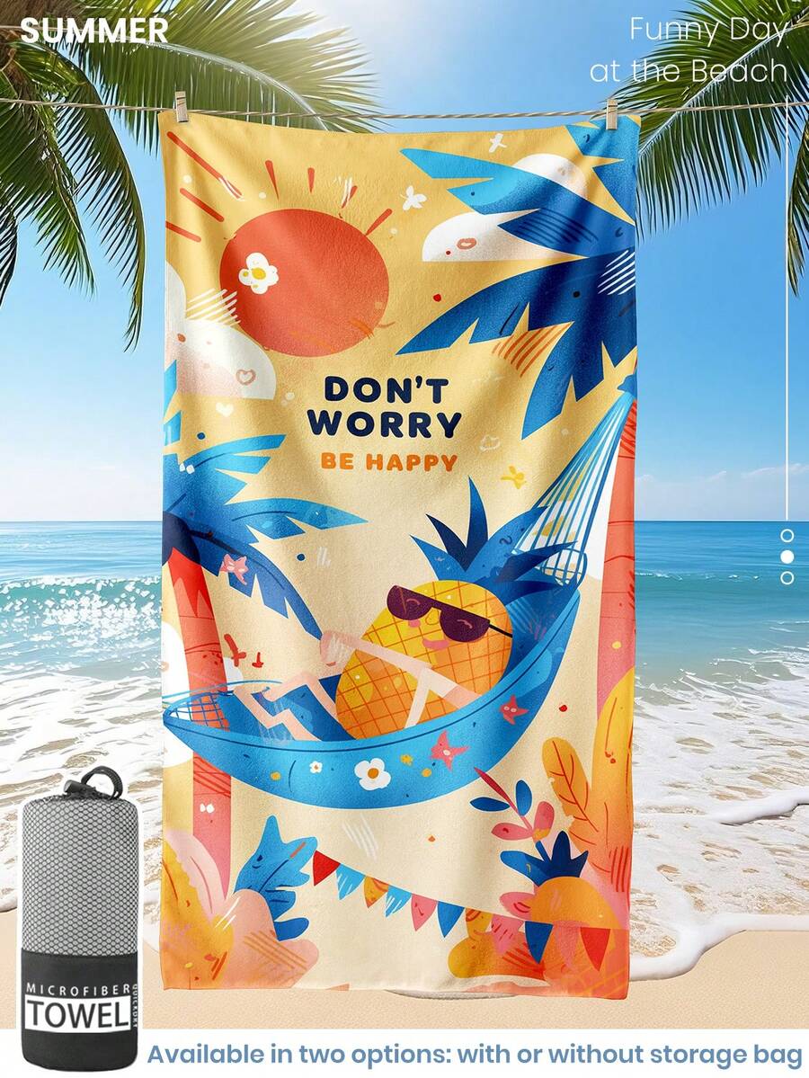 Printed Beach Towel, Flamingo Pattern Swimwear