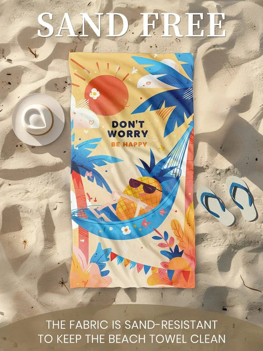 Printed Beach Towel, Flamingo Pattern Swimwear