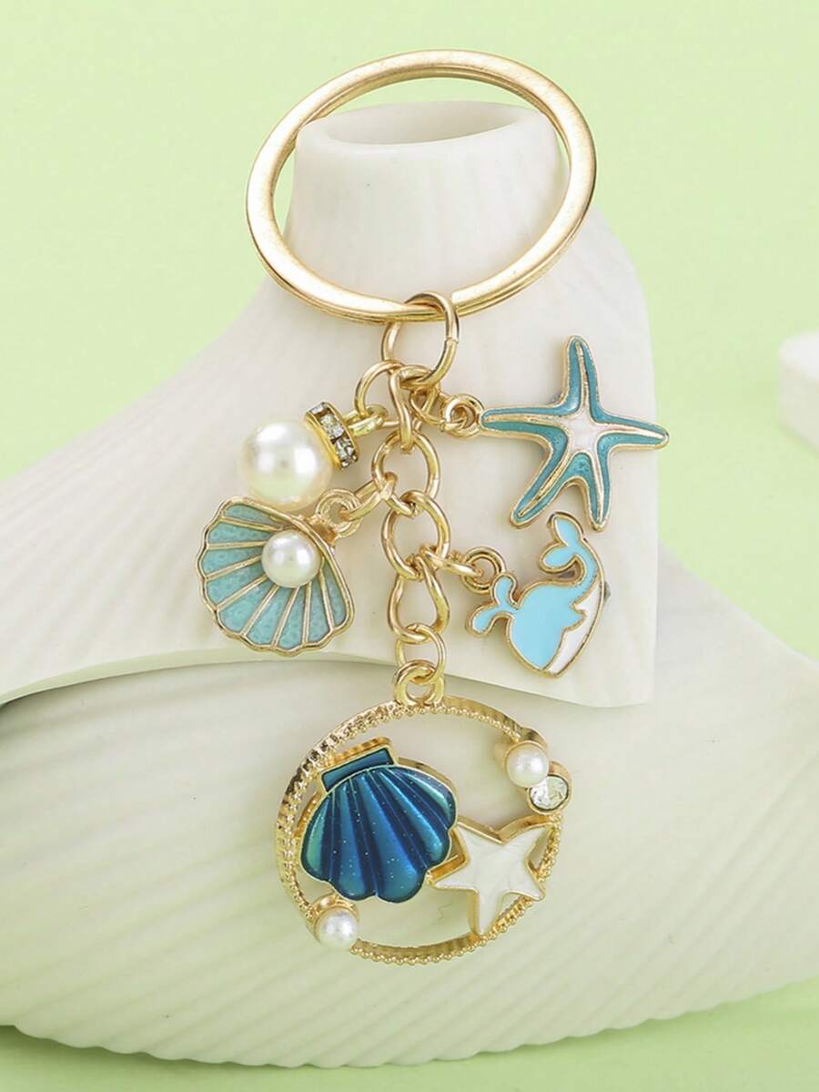 Unisex Marine Animal Keychain Sea Star