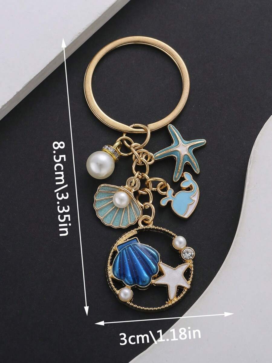 Unisex Marine Animal Keychain Sea Star