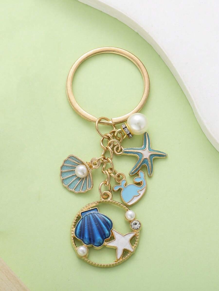 Unisex Marine Animal Keychain Sea Star