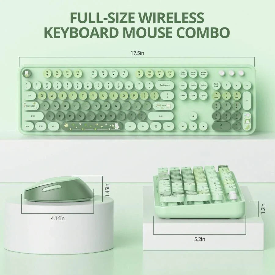 Wireless Keyboard And Mouse Set, Cute Keyboard And Mouse Combo