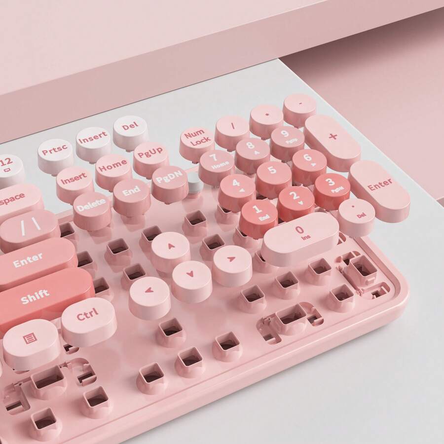 Wireless Keyboard And Mouse Set, Cute Keyboard And Mouse Combo