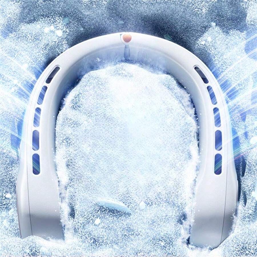 Hands-Free Bladeless Neck Fan Portable Rechargeable, 360° Cooling Neck Fan