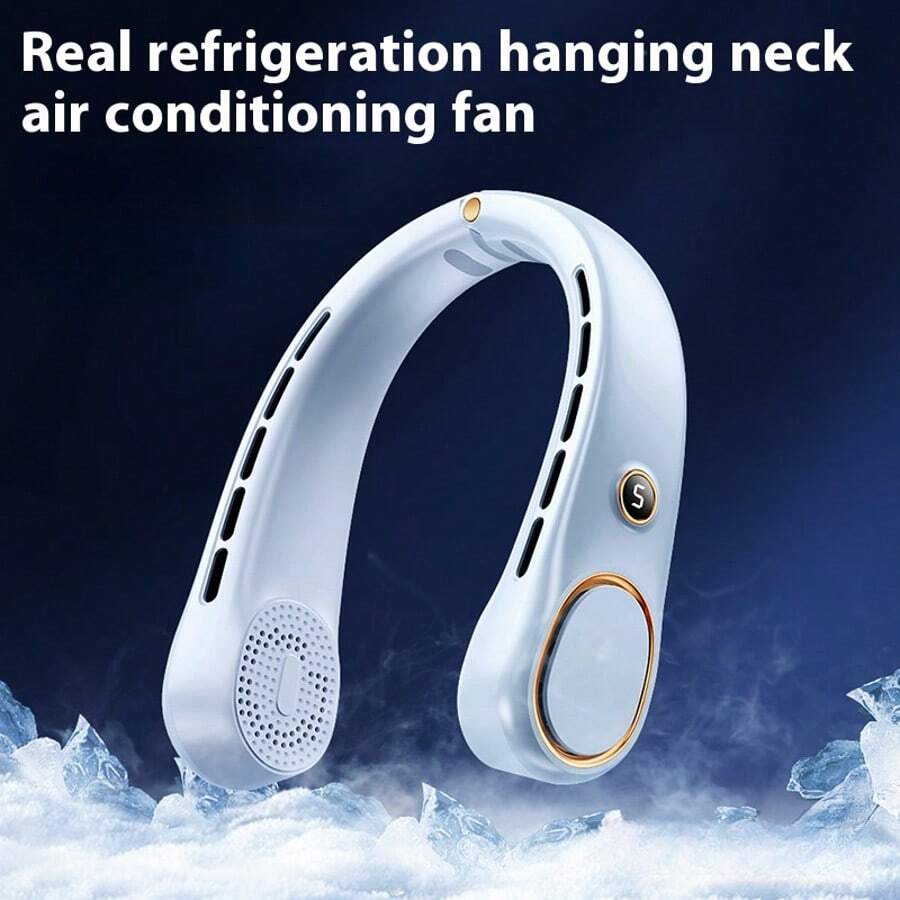 Hands-Free Bladeless Neck Fan Portable Rechargeable, 360° Cooling Neck Fan