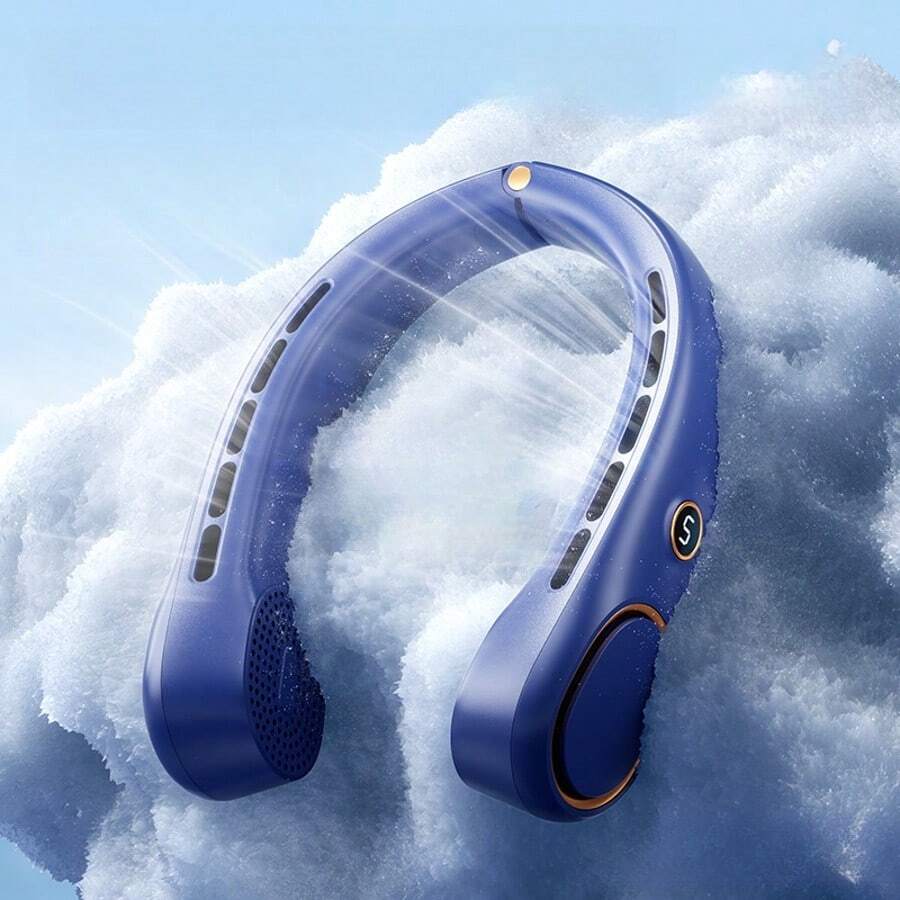 Hands-Free Bladeless Neck Fan Portable Rechargeable, 360° Cooling Neck Fan