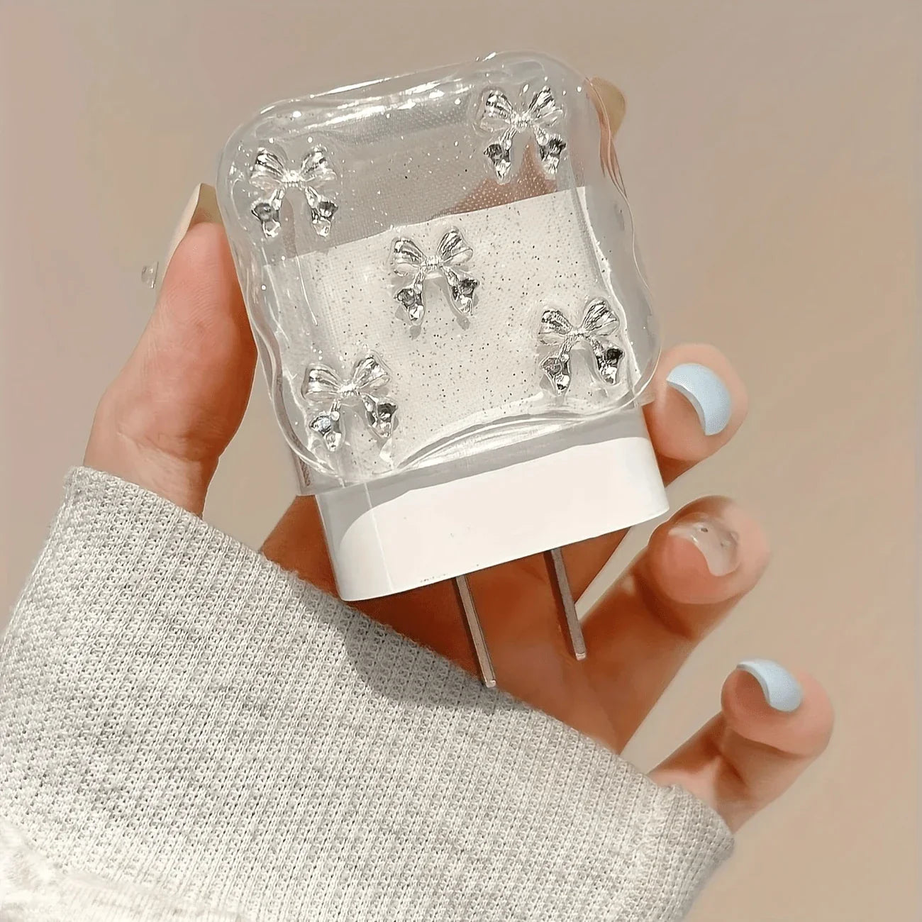Pearl Design Charger Set, Includes Charging Cable Protector