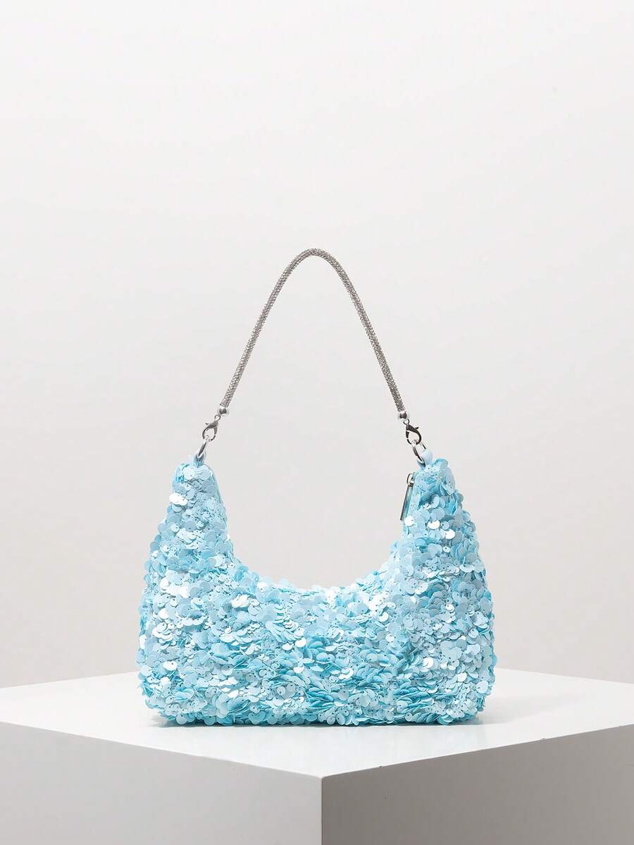 Random Pattern Shoulder Bag, Sequin Bag