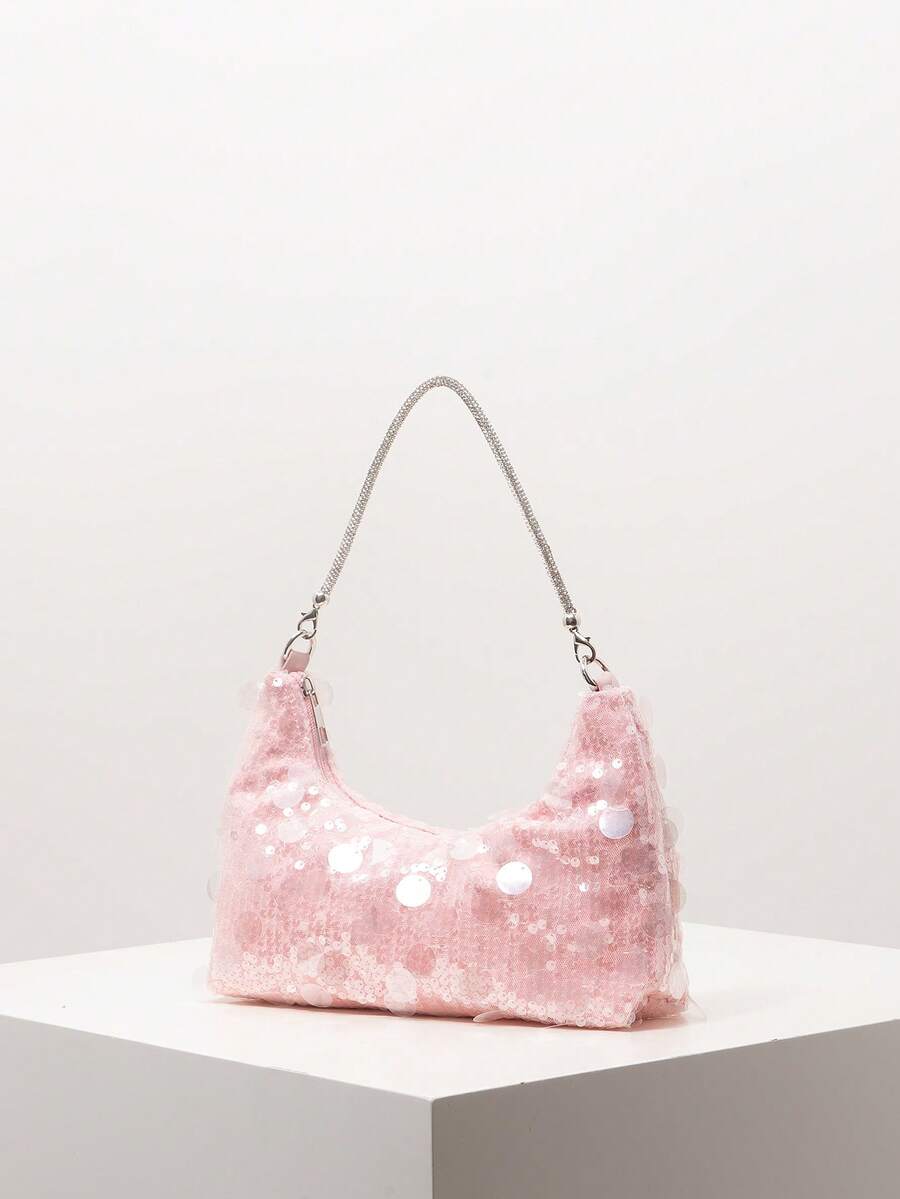 Random Pattern Shoulder Bag, Sequin Bag