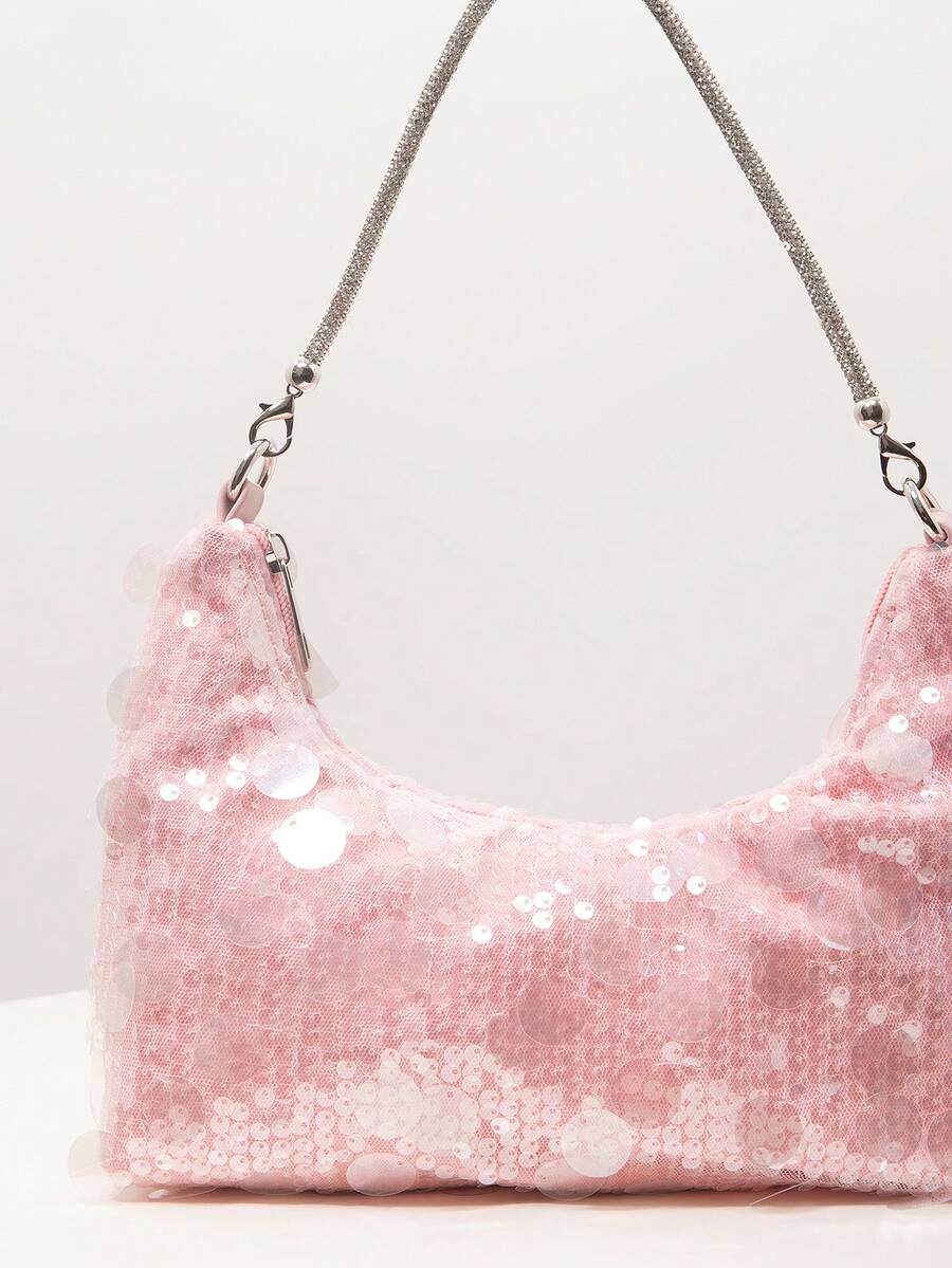 Random Pattern Shoulder Bag, Sequin Bag