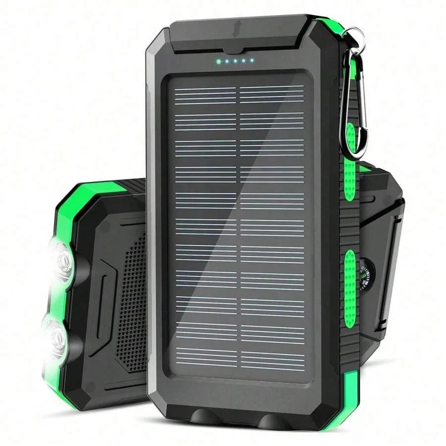 Solar Charger Power Bank Portable Charger With LED Flashlight