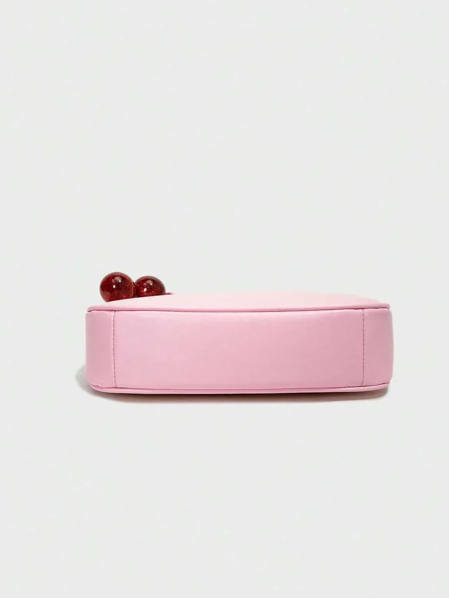 White Ladies' Shoulder Bag Made Of PU Material