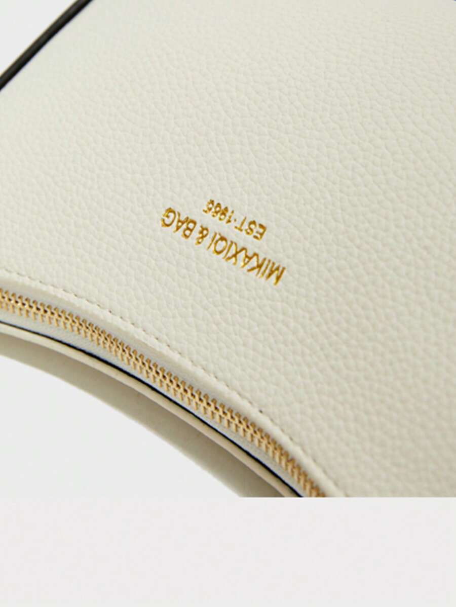 White Ladies' Shoulder Bag Made Of PU Material