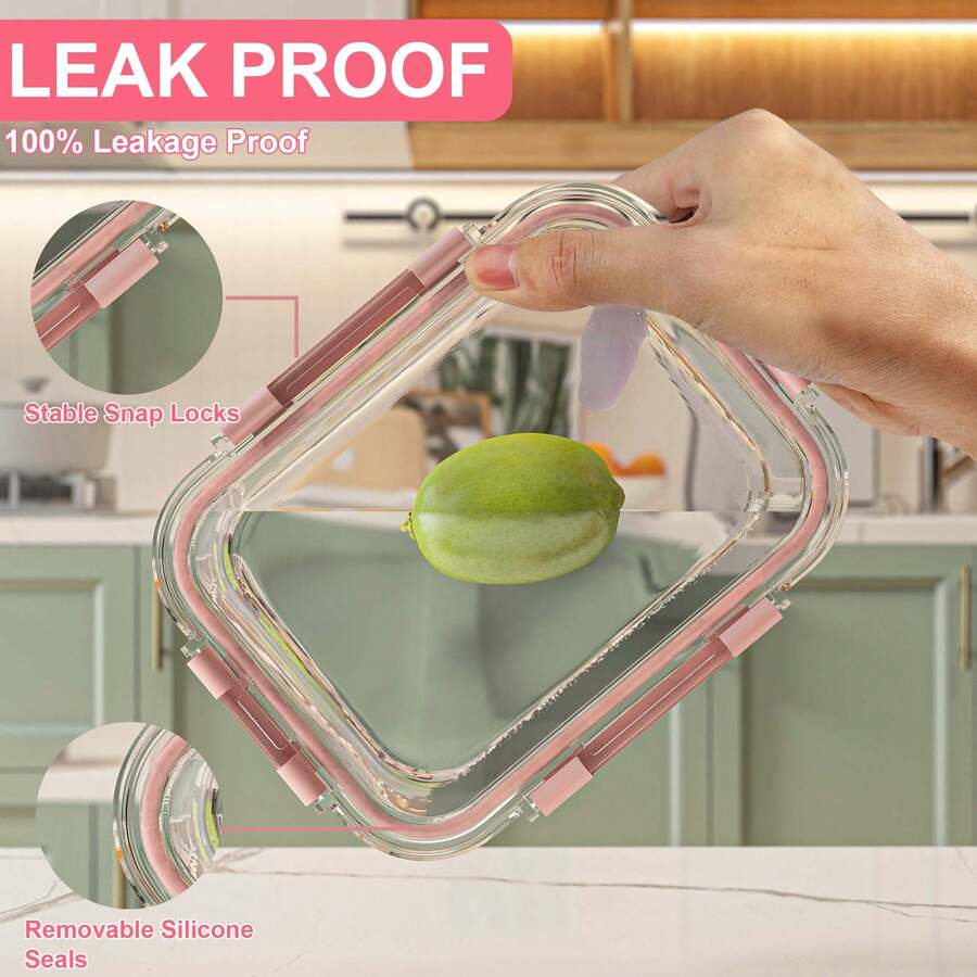 10/2pcs Set High Borosilicate Glass Food Storage