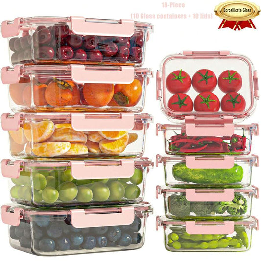 10/2pcs Set High Borosilicate Glass Food Storage