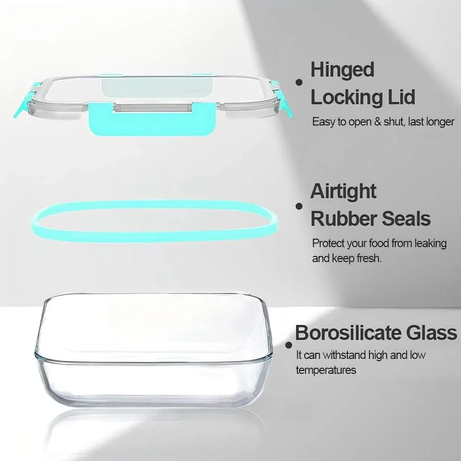 10/2pcs Set High Borosilicate Glass Food Storage
