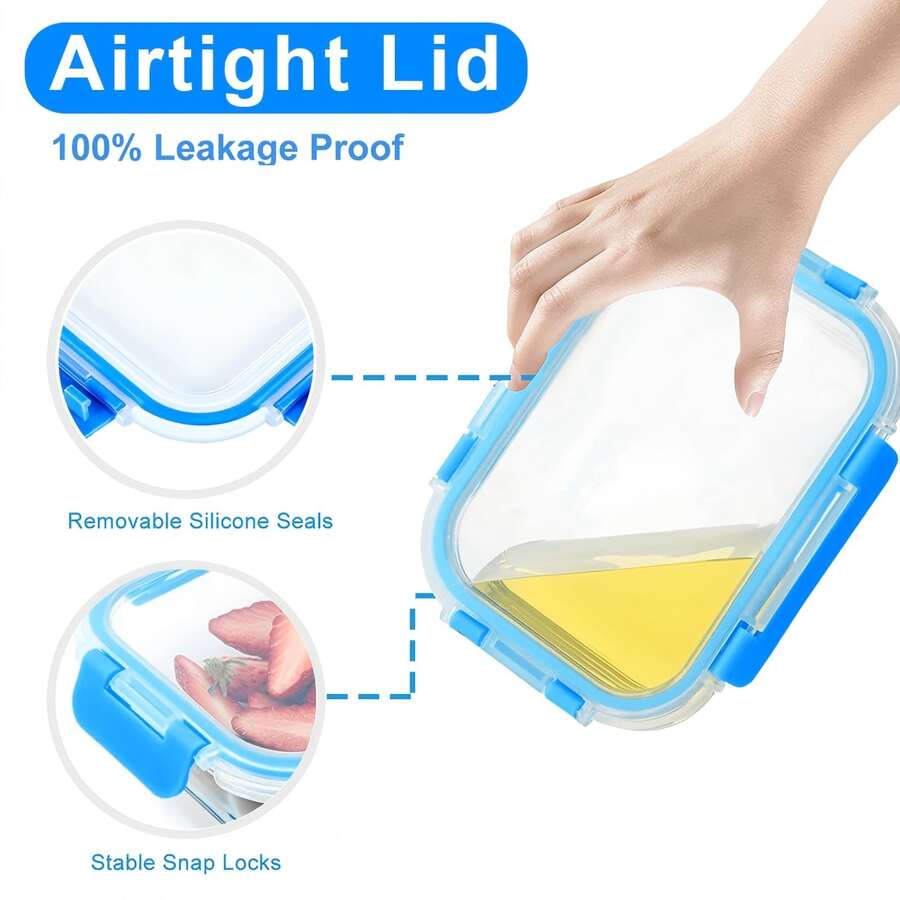 10/2pcs Set High Borosilicate Glass Food Storage